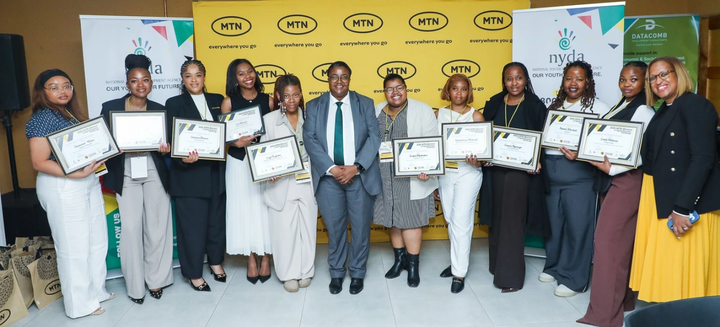 Leigh Zanah at the MTN Women in Digital Business Challenge 2026 awards ceremony